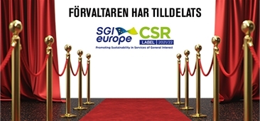 Förvaltarens, SGI Europes och CSR labels loggor.
